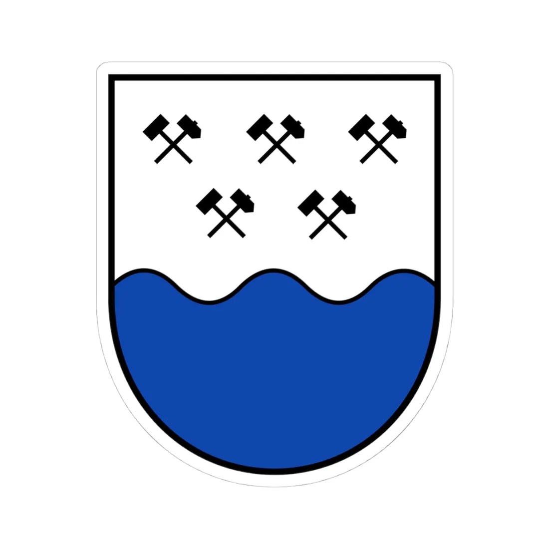 AUT Dellach im Drautal COA (Austria) (Coat of Arms) STICKER Vinyl Kiss-Cut Decal 4 Inch White - The Sticker Space
