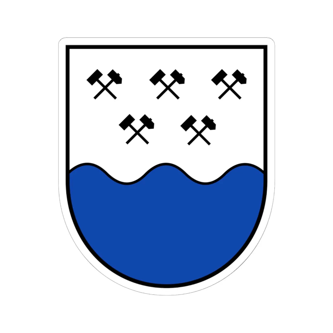 AUT Dellach im Drautal COA (Austria) (Coat of Arms) STICKER Vinyl Kiss-Cut Decal 6 Inch White - The Sticker Space