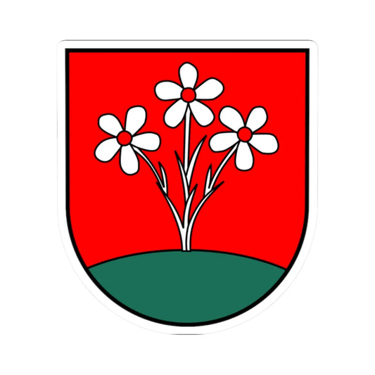 AUT Deutsch Jahrndorf COA (Austria) (Coat of Arms) STICKER Vinyl Kiss-Cut Decal 2 Inch White - The Sticker Space