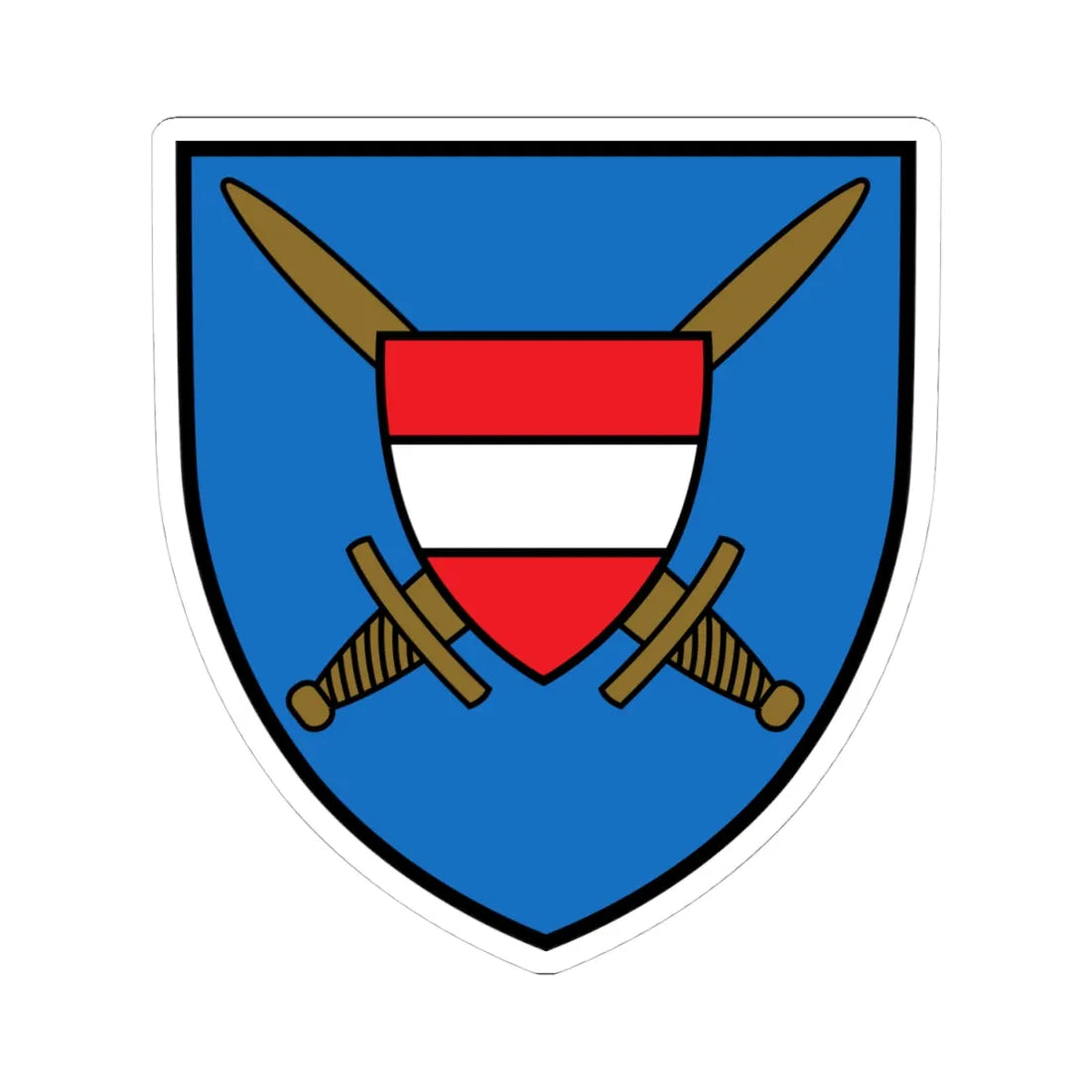 AUT Dürnkrut COA (Austria) (Coat of Arms) STICKER Vinyl Kiss-Cut Decal 4 Inch White - The Sticker Space