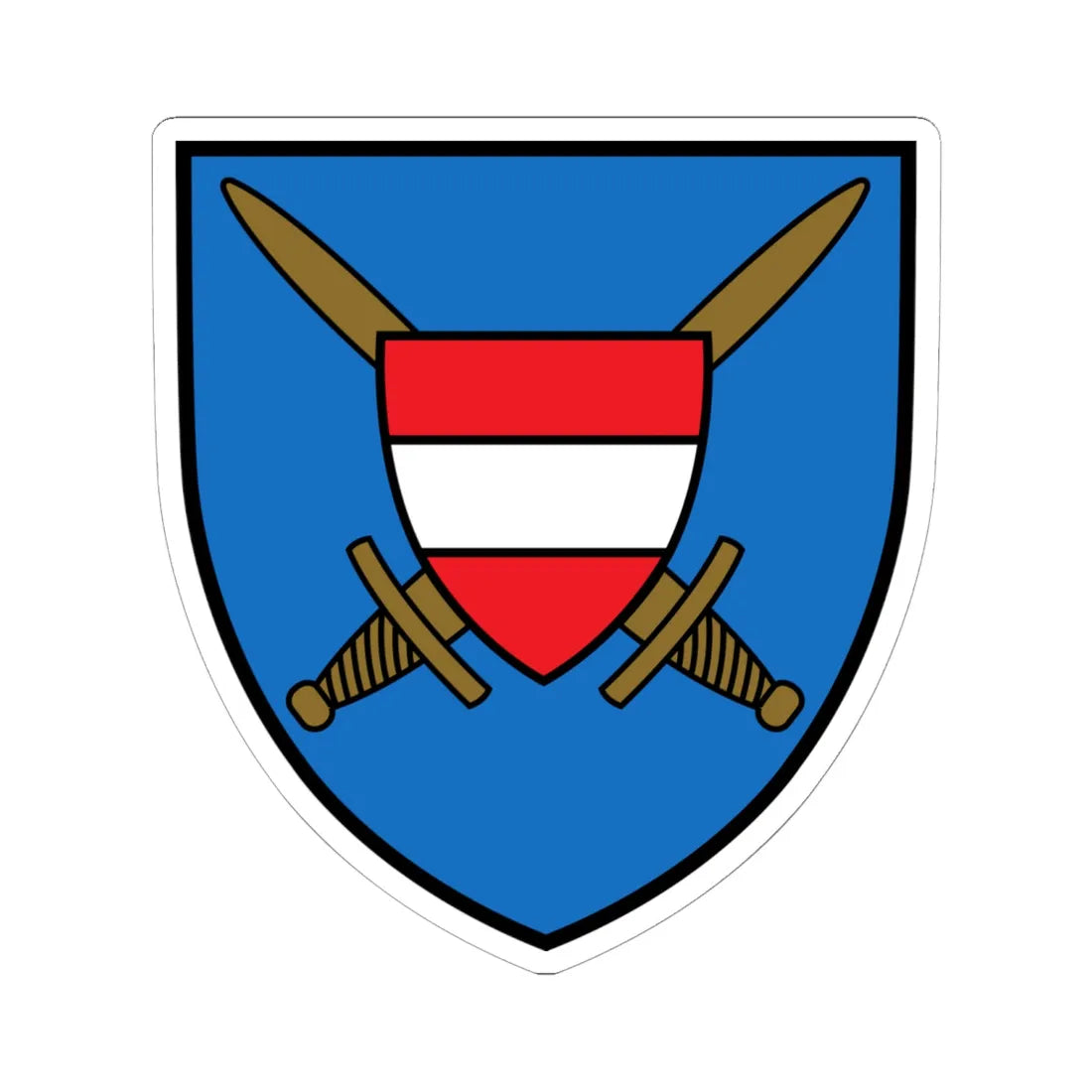 AUT Dürnkrut COA (Austria) (Coat of Arms) STICKER Vinyl Kiss-Cut Decal 6 Inch White - The Sticker Space