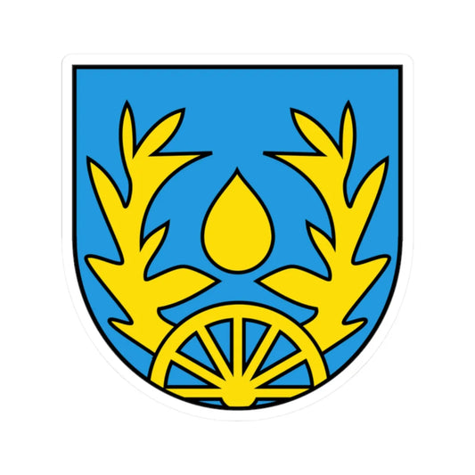 AUT Eberau COA (Austria) (Coat of Arms) STICKER Vinyl Kiss-Cut Decal 2 Inch White - The Sticker Space