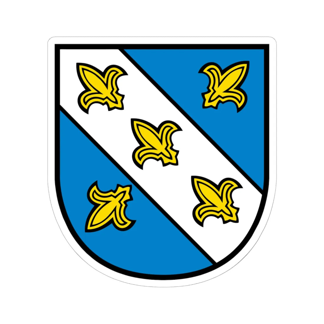 AUT Enzesfeld-Lindabrunn COA (Austria) (Coat of Arms) STICKER Vinyl Kiss-Cut Decal 6 Inch White - The Sticker Space