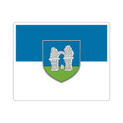 AUT Flagge Petronell-Carnuntum (Austria) STICKER Vinyl Kiss-Cut Decal 4 Inch White - The Sticker Space