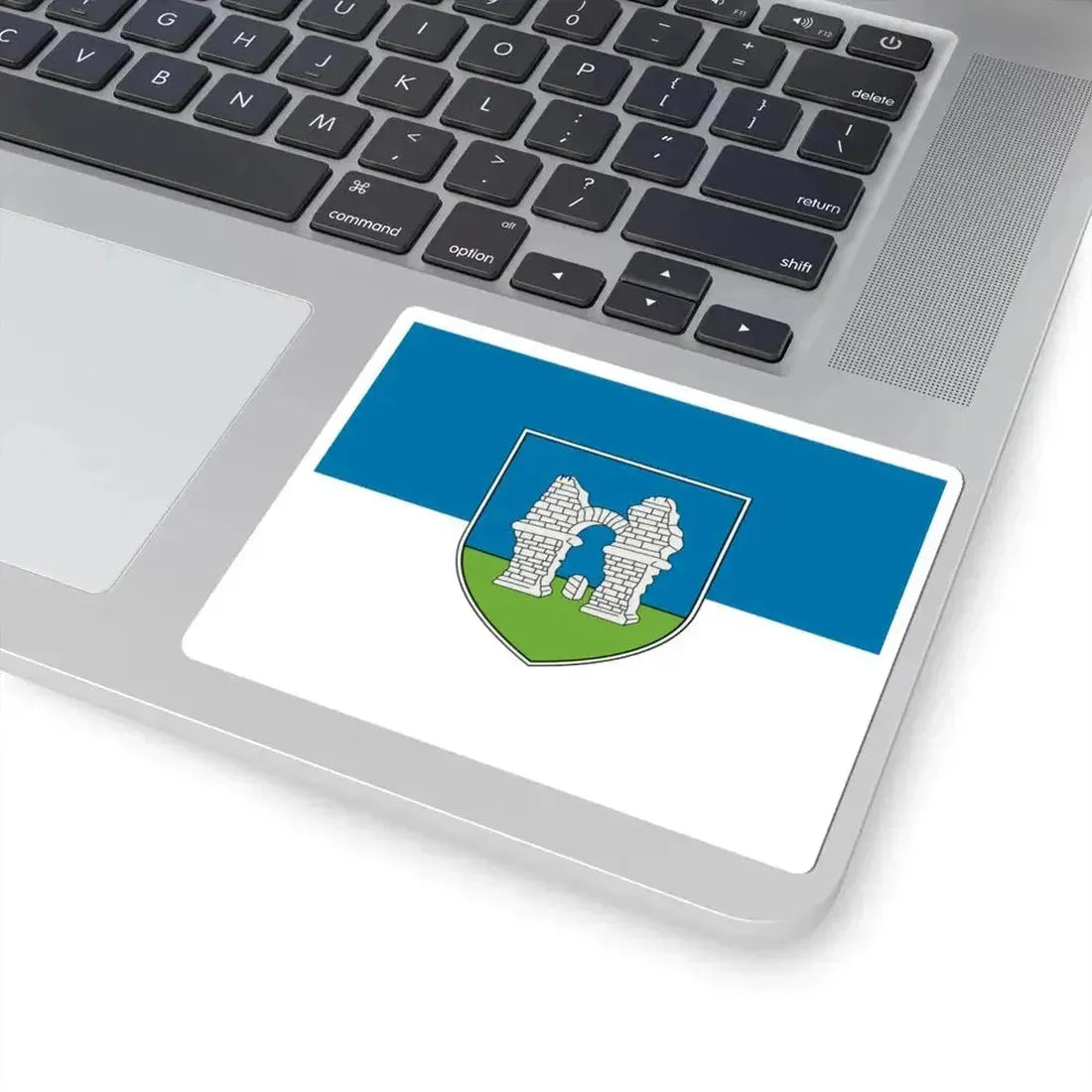 AUT Flagge Petronell-Carnuntum (Austria) STICKER Vinyl Kiss-Cut Decal - The Sticker Space