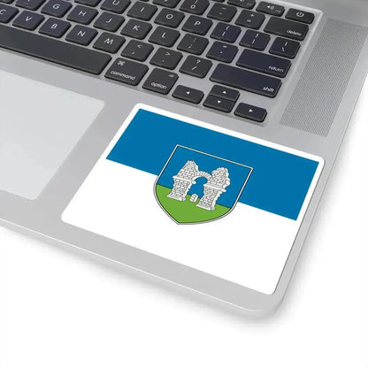 AUT Flagge Petronell-Carnuntum (Austria) STICKER Vinyl Kiss-Cut Decal - The Sticker Space