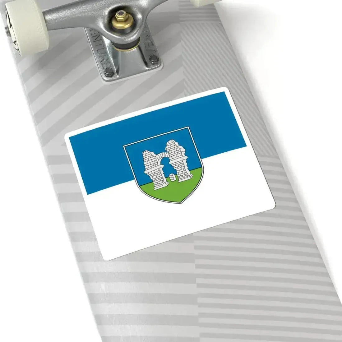 AUT Flagge Petronell-Carnuntum (Austria) STICKER Vinyl Kiss-Cut Decal - The Sticker Space