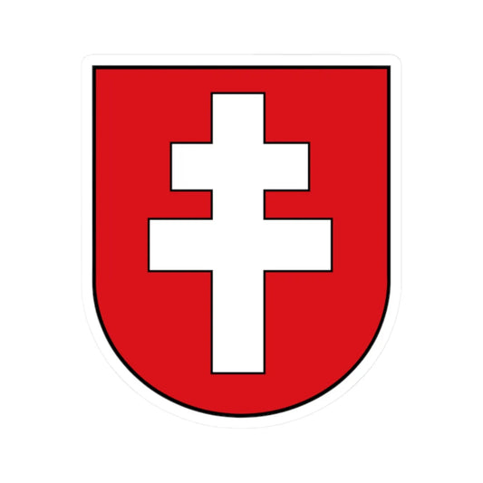 AUT Frauenkirchen COA (Austria) (Coat of Arms) STICKER Vinyl Kiss-Cut Decal 2 Inch White - The Sticker Space