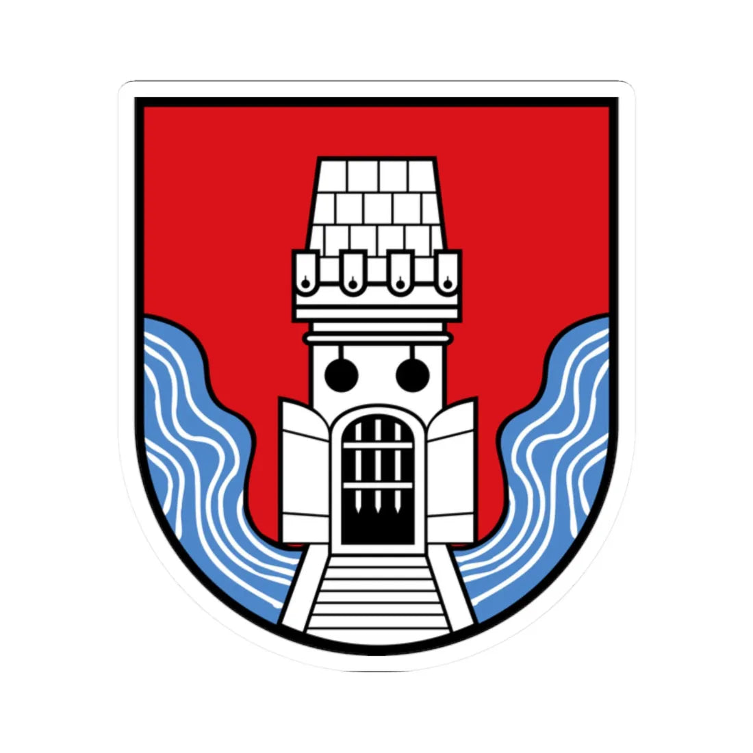 AUT Frohnleiten COA (Austria) (Coat of Arms) STICKER Vinyl Kiss-Cut Decal 2 Inch White - The Sticker Space