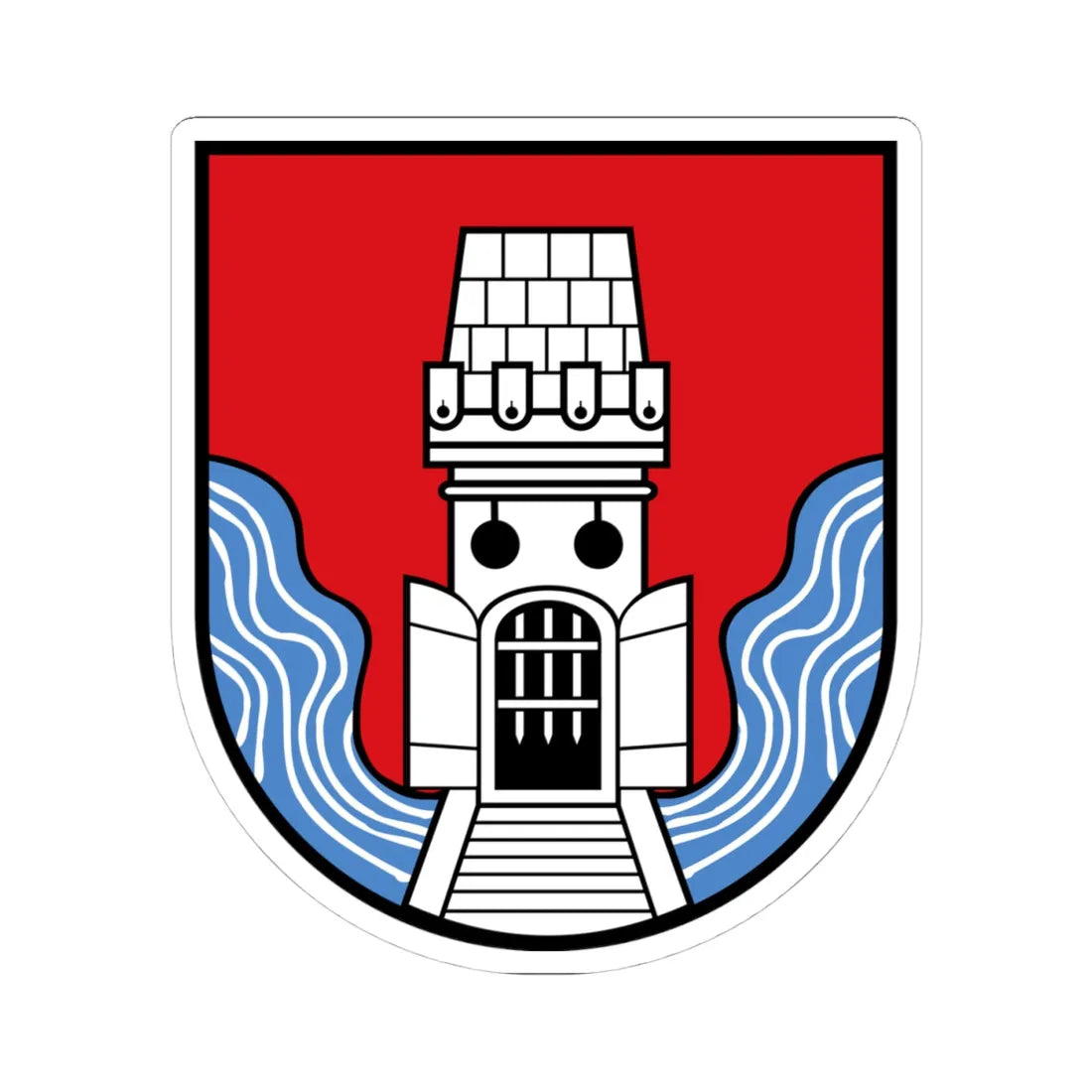 AUT Frohnleiten COA (Austria) (Coat of Arms) STICKER Vinyl Kiss-Cut Decal 4 Inch White - The Sticker Space