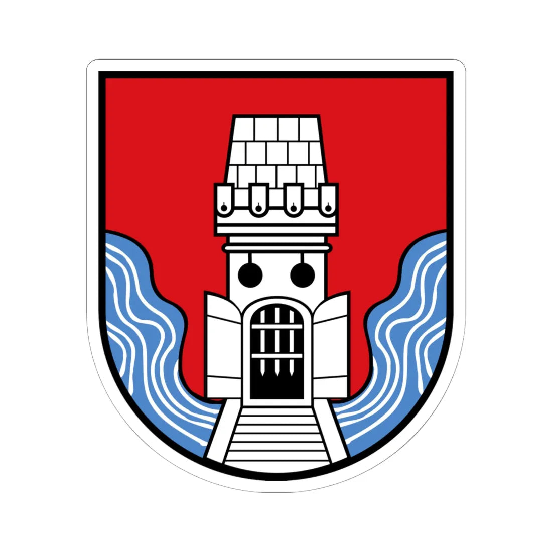 AUT Frohnleiten COA (Austria) (Coat of Arms) STICKER Vinyl Kiss-Cut Decal 6 Inch White - The Sticker Space