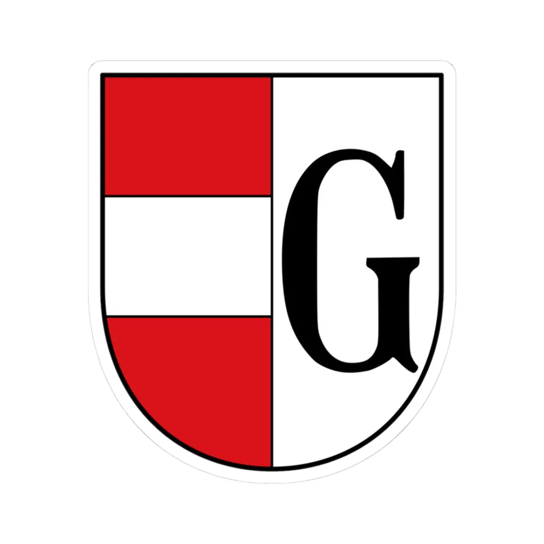 AUT Gaming COA (Austria) (Coat of Arms) STICKER Vinyl Kiss-Cut Decal 3 Inch White - The Sticker Space