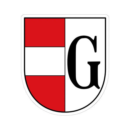 AUT Gaming COA (Austria) (Coat of Arms) STICKER Vinyl Kiss-Cut Decal 6 Inch White - The Sticker Space