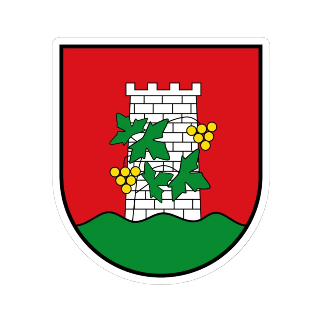 AUT Gols COA (Austria) (Coat of Arms) STICKER Vinyl Kiss-Cut Decal 4 Inch White - The Sticker Space