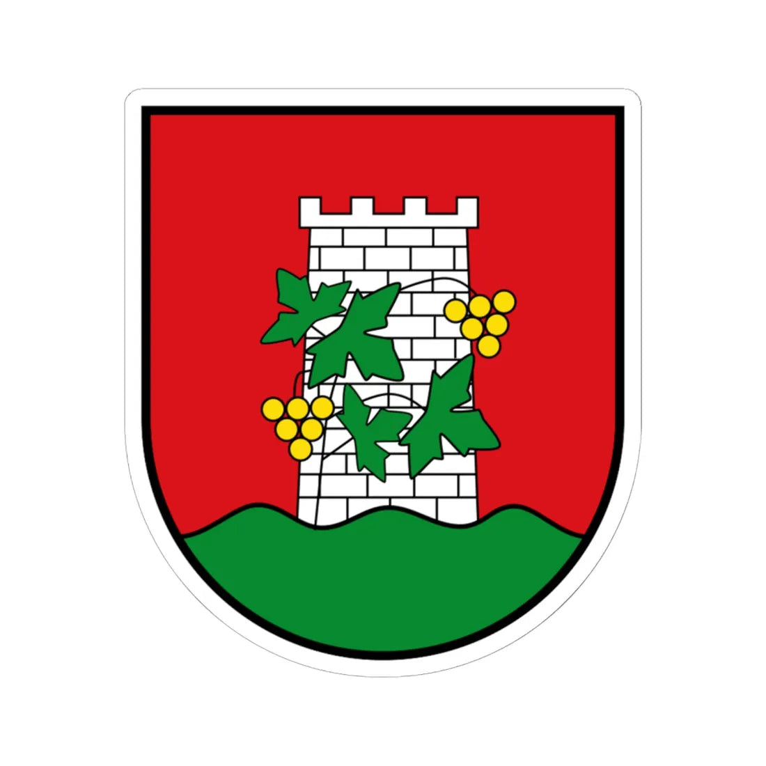 AUT Gols COA (Austria) (Coat of Arms) STICKER Vinyl Kiss-Cut Decal 6 Inch White - The Sticker Space