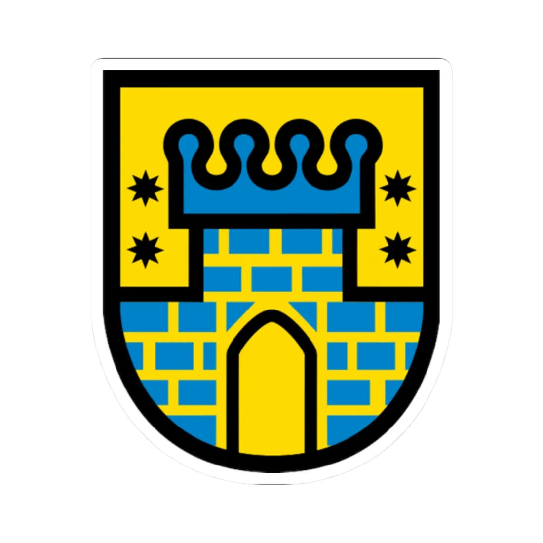 AUT Güssing COA (Austria) (Coat of Arms) STICKER Vinyl Kiss-Cut Decal 2 Inch White - The Sticker Space