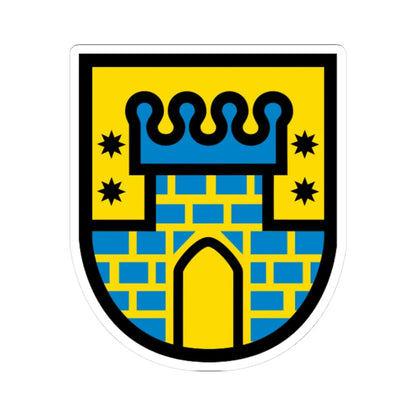 AUT Güssing COA (Austria) (Coat of Arms) STICKER Vinyl Kiss-Cut Decal 3 Inch White - The Sticker Space