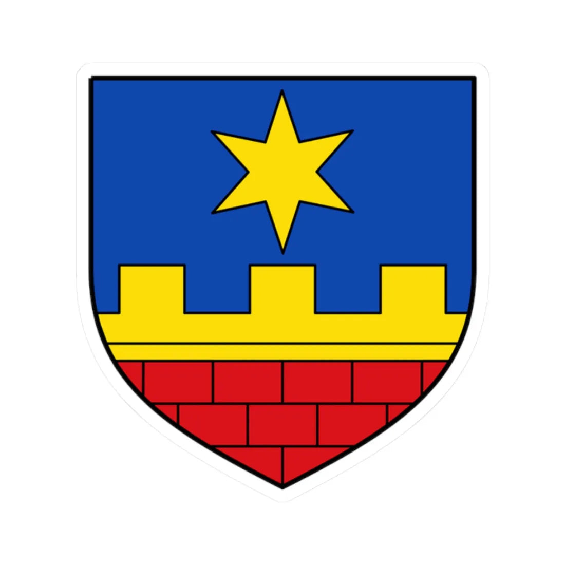 AUT Guntersdorf COA (Austria) (Coat of Arms) STICKER Vinyl Kiss-Cut Decal 2 Inch White - The Sticker Space