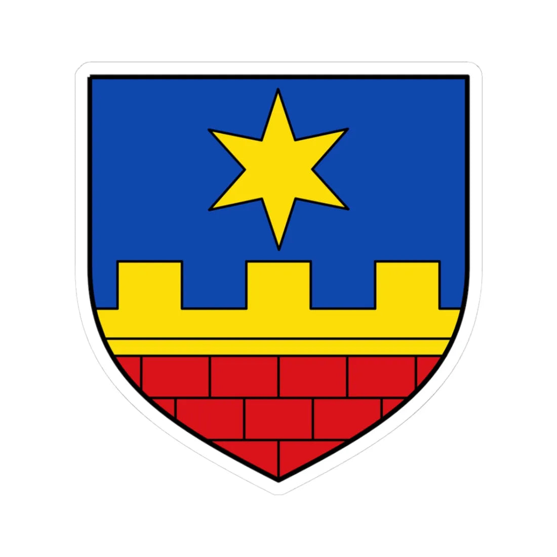 AUT Guntersdorf COA (Austria) (Coat of Arms) STICKER Vinyl Kiss-Cut Decal 3 Inch White - The Sticker Space