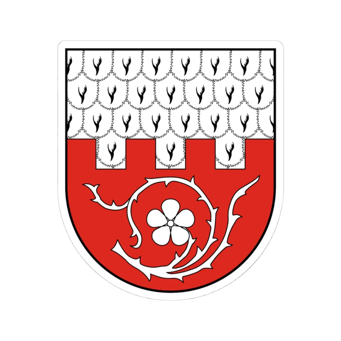 AUT Hart-Purgstall COA (Austria) (Coat of Arms) STICKER Vinyl Kiss-Cut Decal 4 Inch White - The Sticker Space