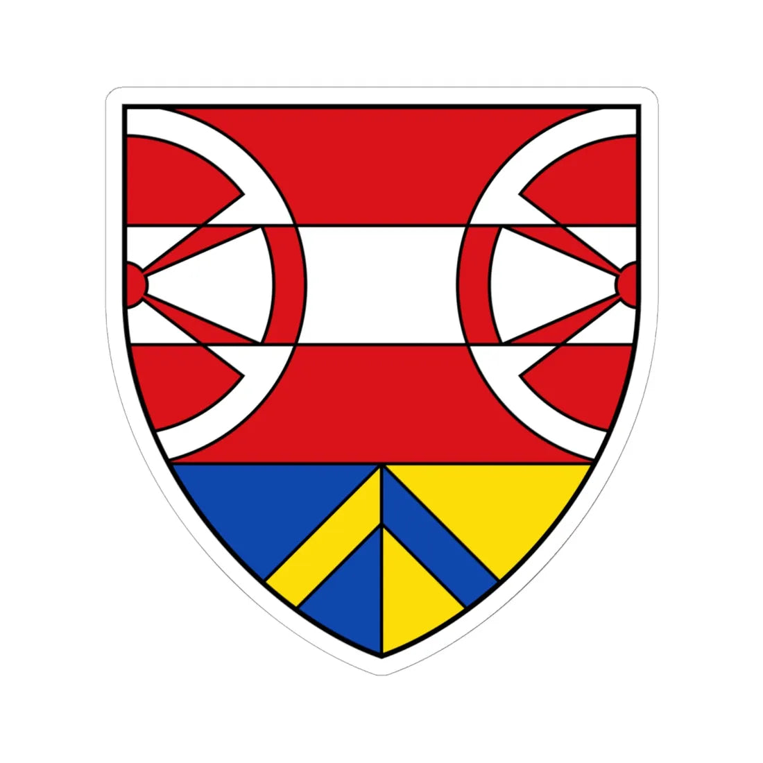 AUT Hochwolkersdorf COA (Austria) (Coat of Arms) STICKER Vinyl Kiss-Cut Decal 6 Inch White - The Sticker Space