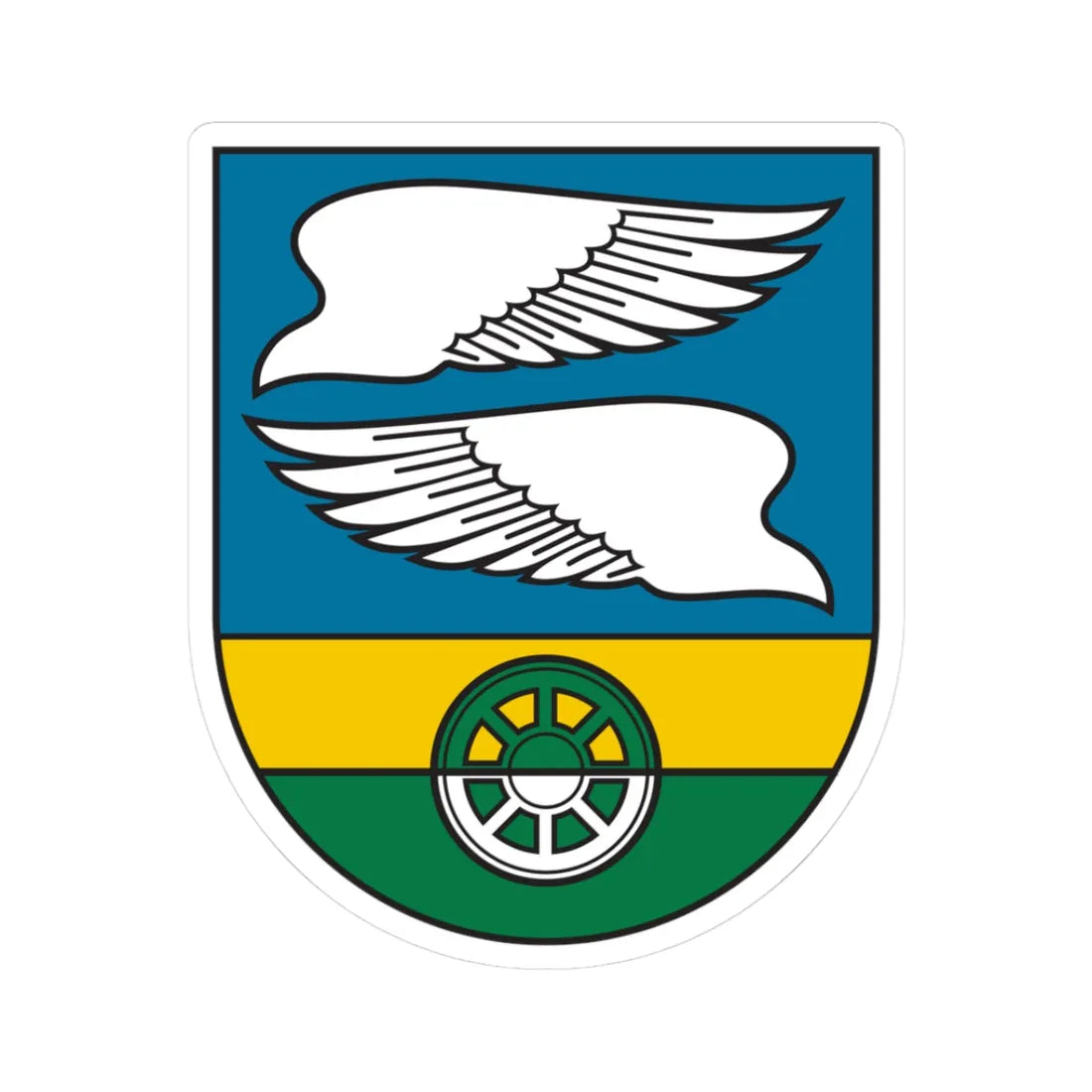 AUT Hörsching COA (Austria) (Coat of Arms) STICKER Vinyl Kiss-Cut Decal 3 Inch White - The Sticker Space