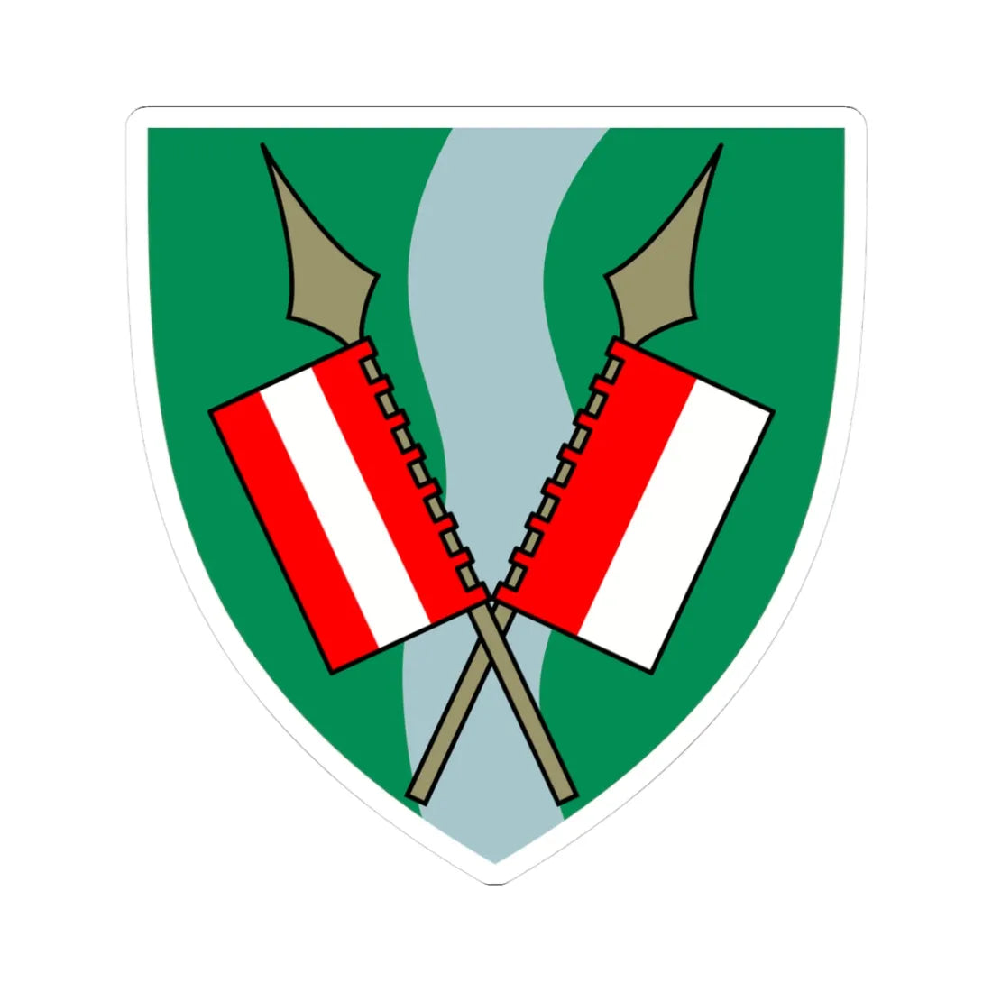 AUT Jedenspeigen COA (Austria) (Coat of Arms) STICKER Vinyl Kiss-Cut Decal 3 Inch White - The Sticker Space