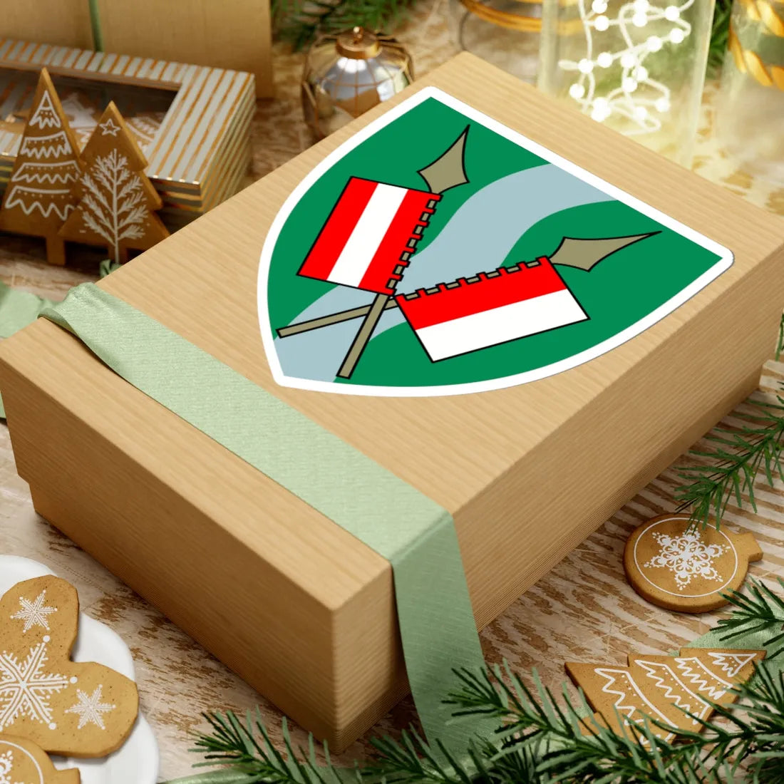 AUT Jedenspeigen COA (Austria) (Coat of Arms) STICKER Vinyl Kiss-Cut Decal - The Sticker Space