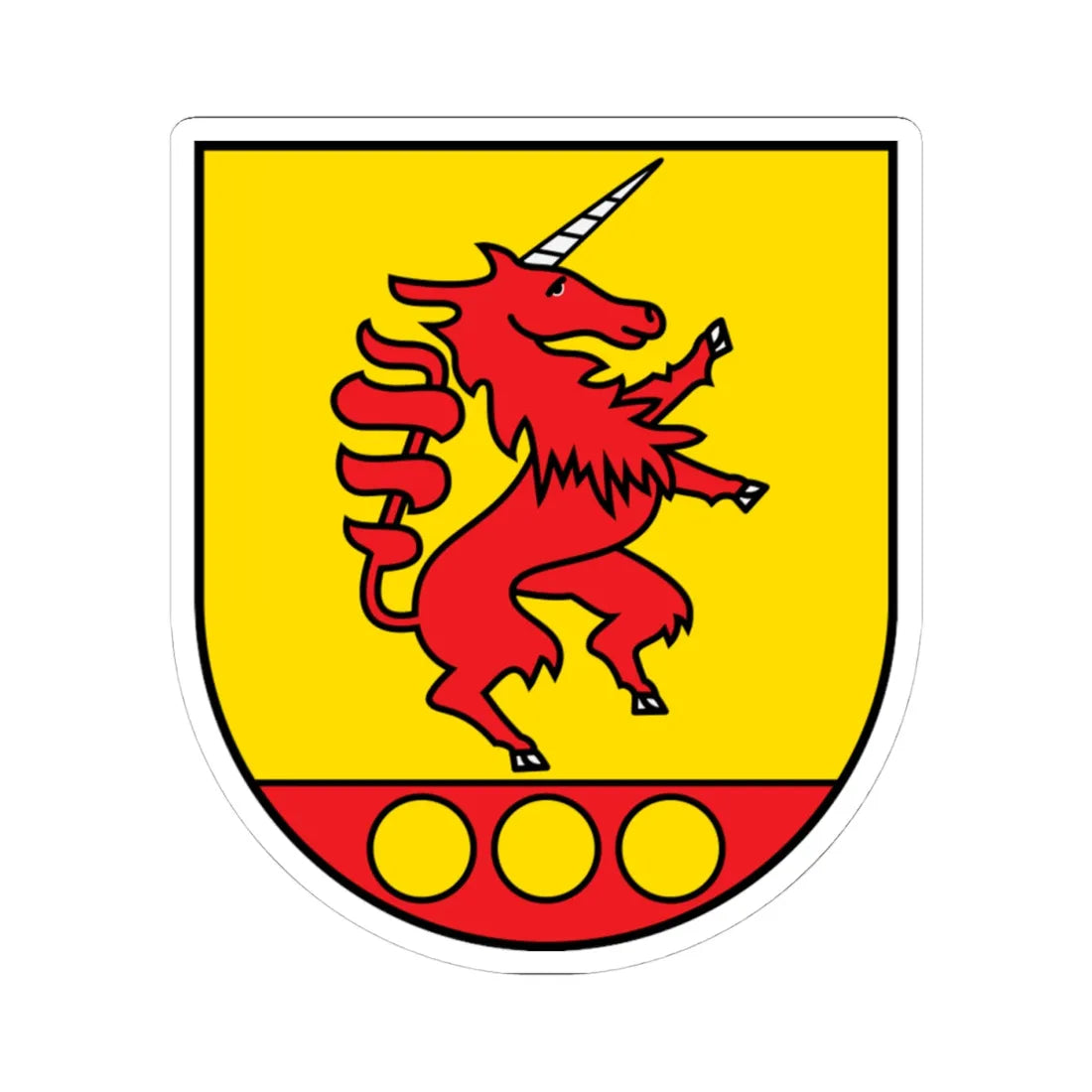 AUT Kaisersdorf COA (Austria) (Coat of Arms) STICKER Vinyl Kiss-Cut Decal 4 Inch White - The Sticker Space