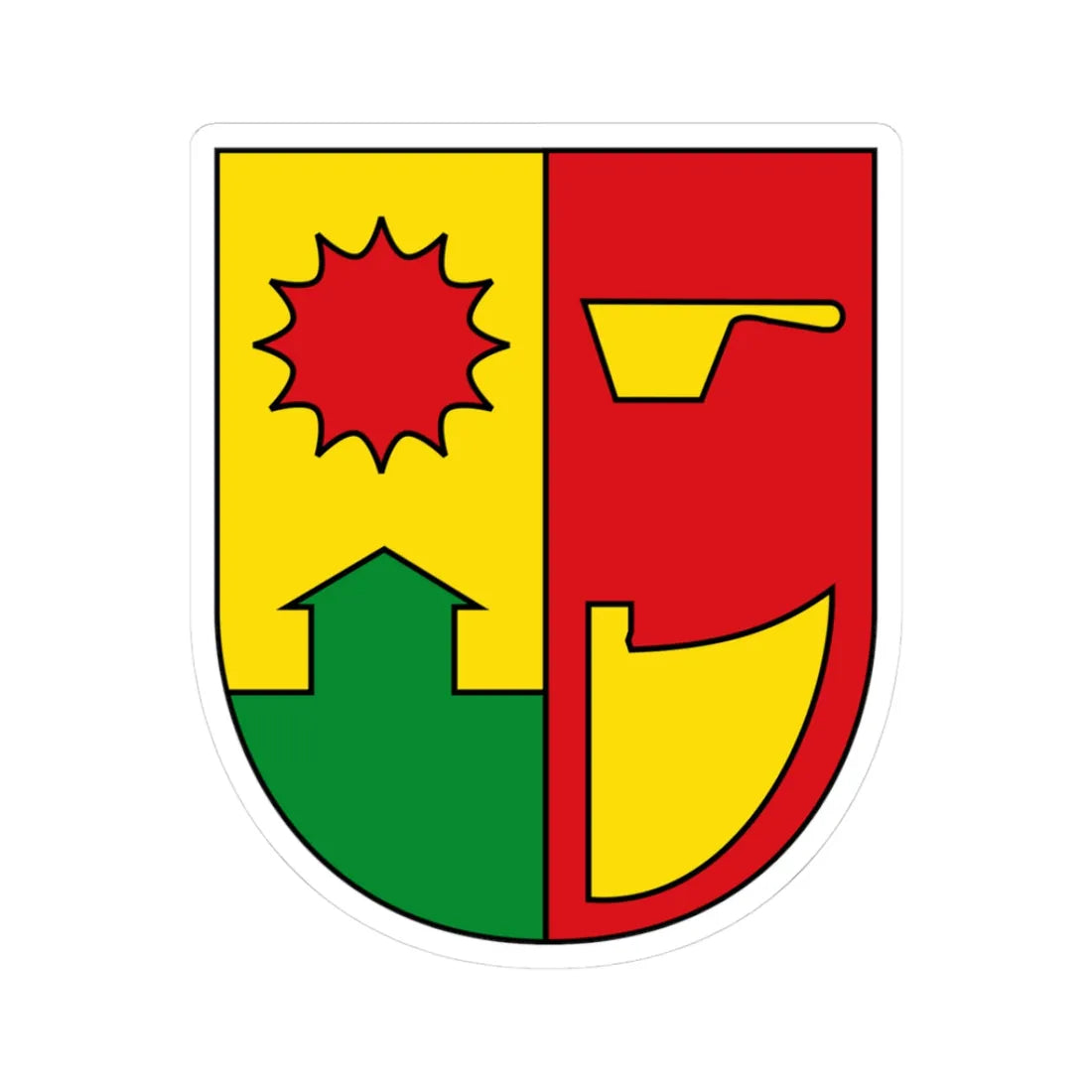 AUT Kemeten COA (Austria) (Coat of Arms) STICKER Vinyl Kiss-Cut Decal 3 Inch White - The Sticker Space