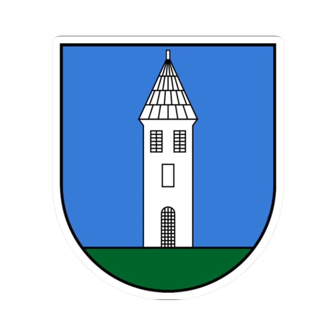 AUT Kittsee COA (Austria) (Coat of Arms) STICKER Vinyl Kiss-Cut Decal 2 Inch White - The Sticker Space