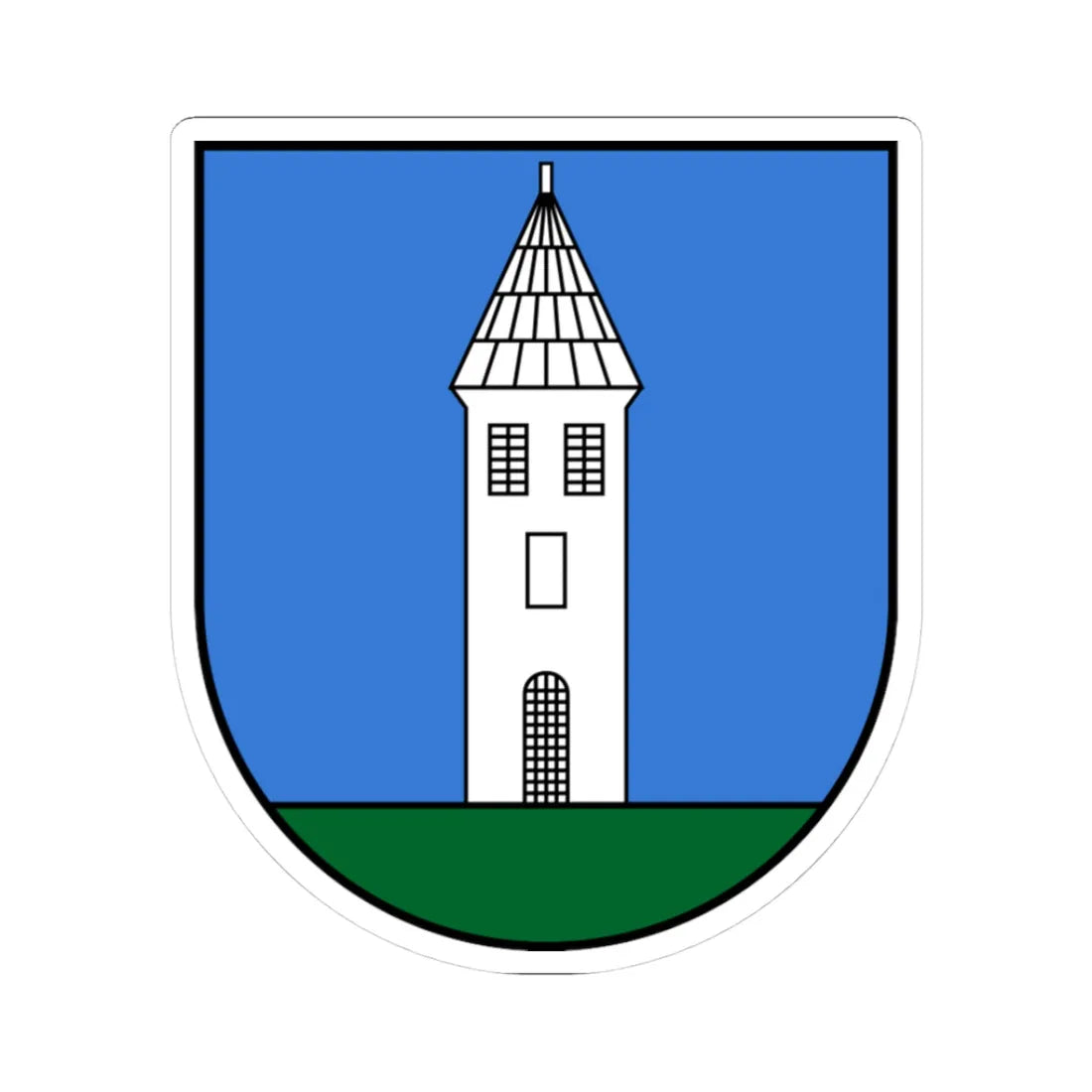 AUT Kittsee COA (Austria) (Coat of Arms) STICKER Vinyl Kiss-Cut Decal 3 Inch White - The Sticker Space