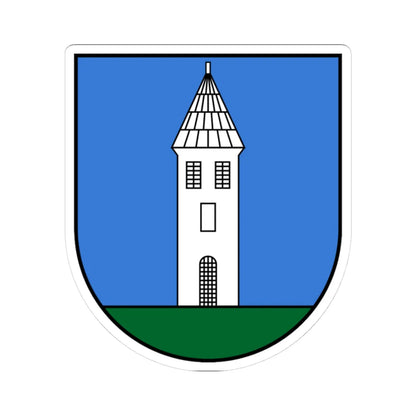 AUT Kittsee COA (Austria) (Coat of Arms) STICKER Vinyl Kiss-Cut Decal 3 Inch White - The Sticker Space