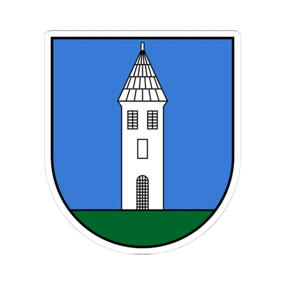 AUT Kittsee COA (Austria) (Coat of Arms) STICKER Vinyl Kiss-Cut Decal 4 Inch White - The Sticker Space