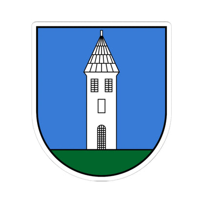 AUT Kittsee COA (Austria) (Coat of Arms) STICKER Vinyl Kiss-Cut Decal 6 Inch White - The Sticker Space