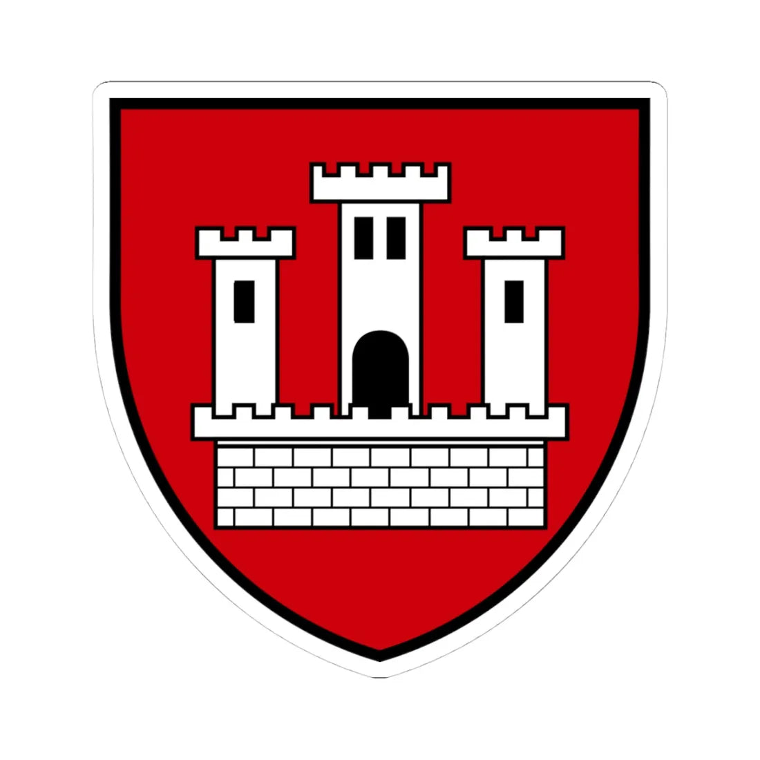 AUT Klosterneuburg COA (Austria) (Coat of Arms) STICKER Vinyl Kiss-Cut Decal 4 Inch White - The Sticker Space