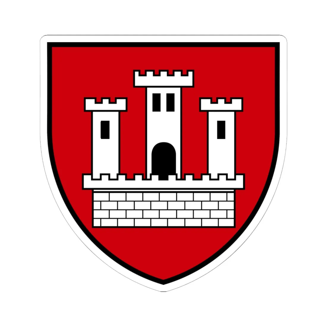 AUT Klosterneuburg COA (Austria) (Coat of Arms) STICKER Vinyl Kiss-Cut Decal 6 Inch White - The Sticker Space