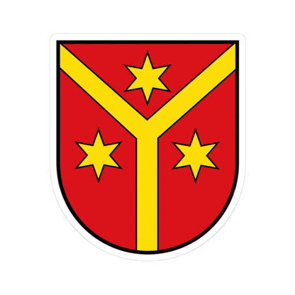 AUT Kobersdorf COA (Austria) (Coat of Arms) STICKER Vinyl Kiss-Cut Decal 3 Inch White - The Sticker Space