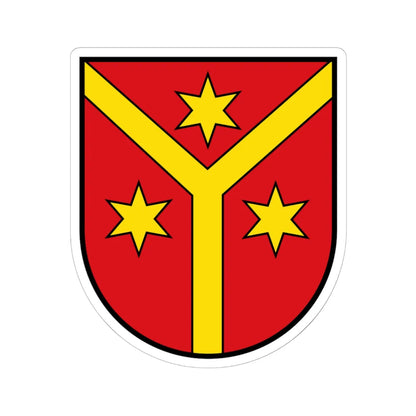 AUT Kobersdorf COA (Austria) (Coat of Arms) STICKER Vinyl Kiss-Cut Decal 6 Inch White - The Sticker Space