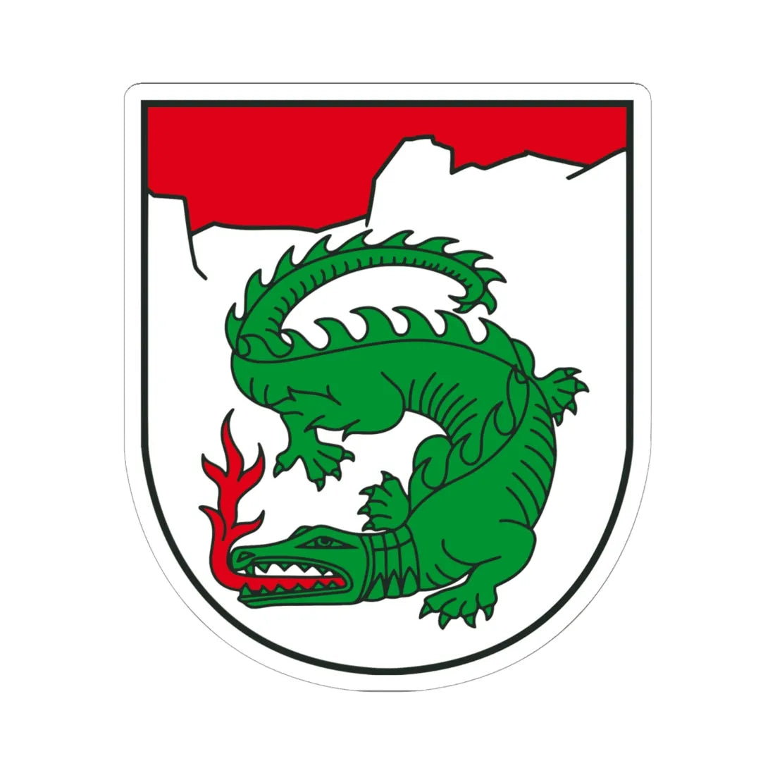 AUT Liezen COA (Austria) (Coat of Arms) STICKER Vinyl Kiss-Cut Decal 6 Inch White - The Sticker Space