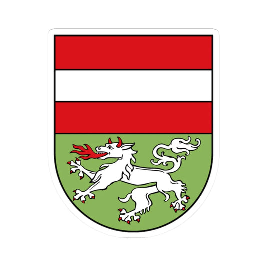 AUT Mödling COA (Austria) (Coat of Arms) STICKER Vinyl Kiss-Cut Decal 2 Inch White - The Sticker Space