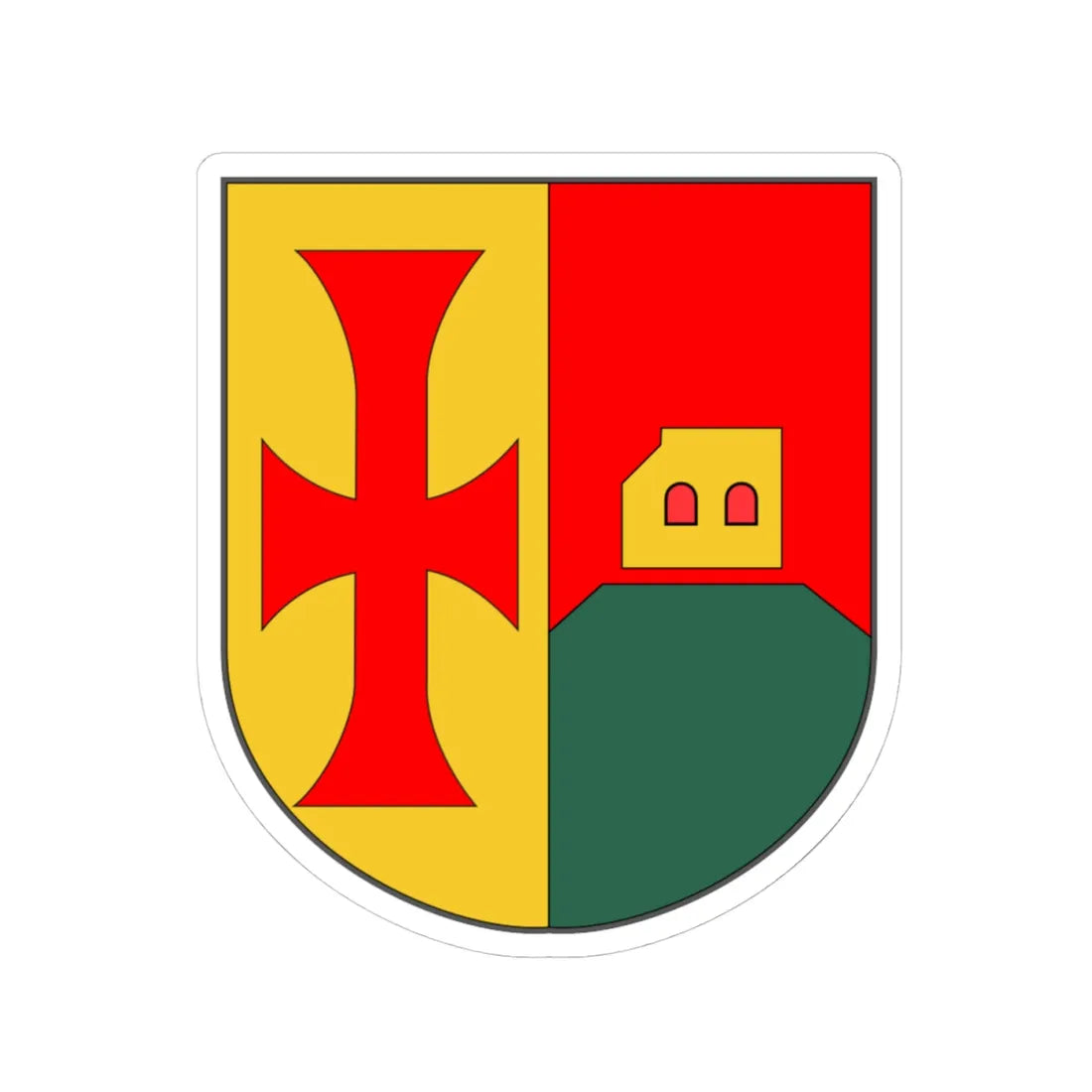 AUT Mogersdorf COA (Austria) (Coat of Arms) STICKER Vinyl Kiss-Cut Decal 4 Inch White - The Sticker Space