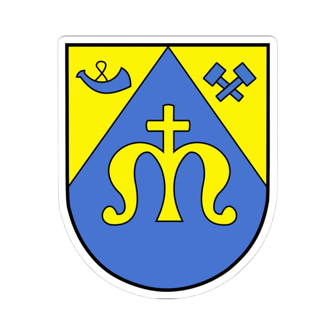 AUT Neuberg an der Mürz COA (Austria) (Coat of Arms) STICKER Vinyl Kiss-Cut Decal 4 Inch White - The Sticker Space