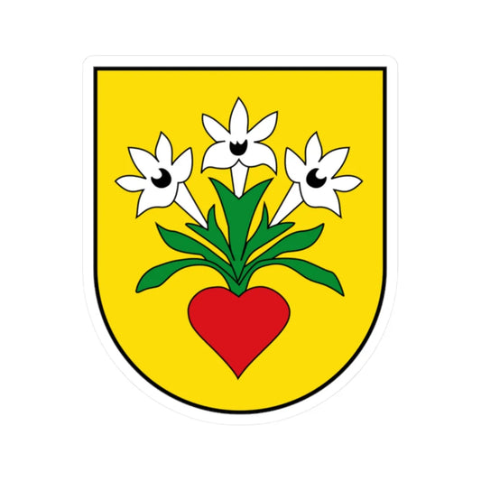 AUT Nickelsdorf COA (Austria) (Coat of Arms) STICKER Vinyl Kiss-Cut Decal 2 Inch White - The Sticker Space