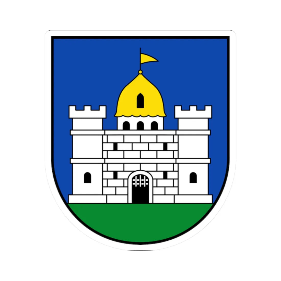 AUT Obdach COA 2016 (Austria) (Coat of Arms) STICKER Vinyl Kiss-Cut Decal 2 Inch White - The Sticker Space