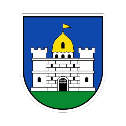 AUT Obdach COA 2016 (Austria) (Coat of Arms) STICKER Vinyl Kiss-Cut Decal 4 Inch White - The Sticker Space