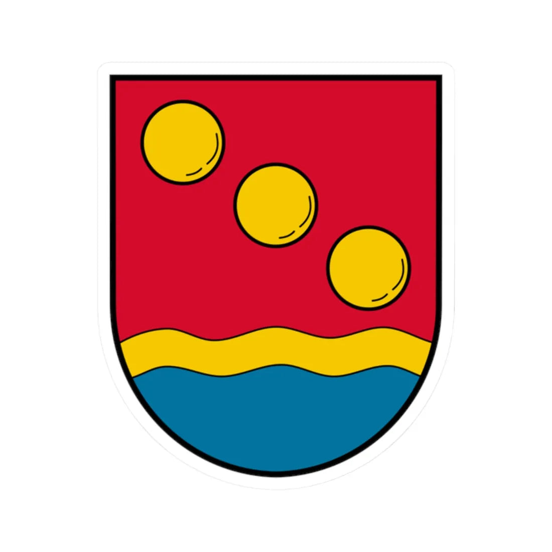 AUT Rechberg COA (Austria) (Coat of Arms) STICKER Vinyl Kiss-Cut Decal 2 Inch White - The Sticker Space