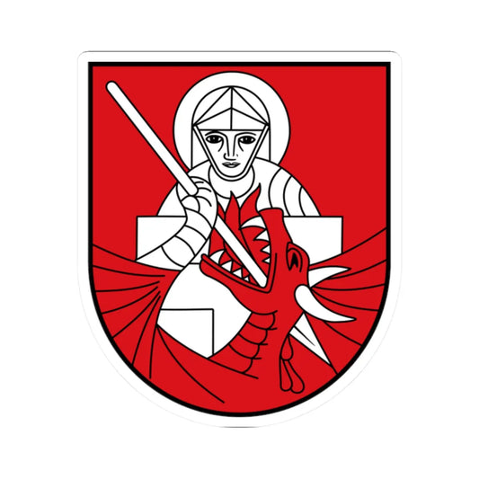 AUT St. Georgen COA (Austria) (Coat of Arms) STICKER Vinyl Kiss-Cut Decal 2 Inch White - The Sticker Space