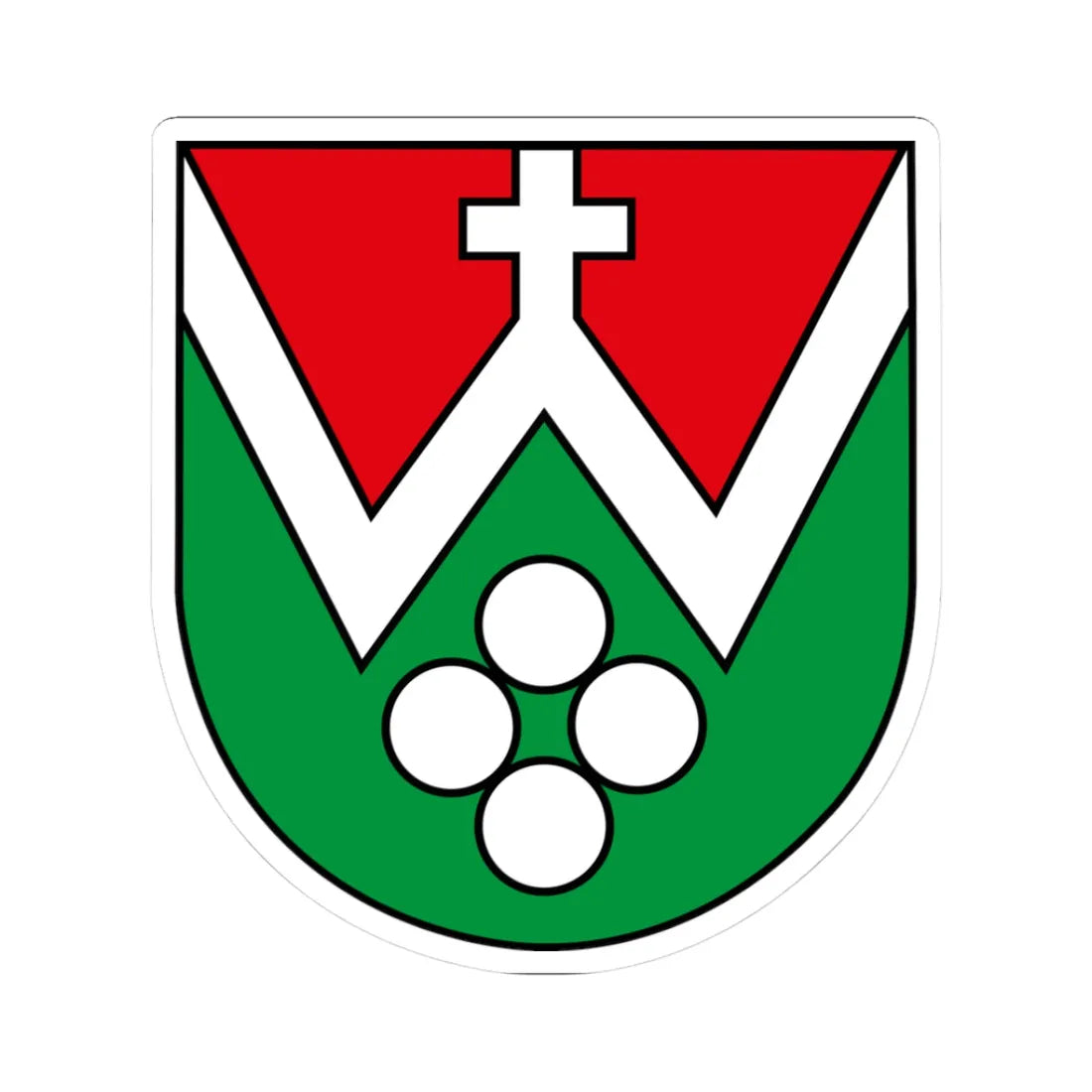 AUT Weißkirchen an der Traun COA (Austria) (Coat of Arms) STICKER Vinyl Kiss-Cut Decal 3 Inch White - The Sticker Space