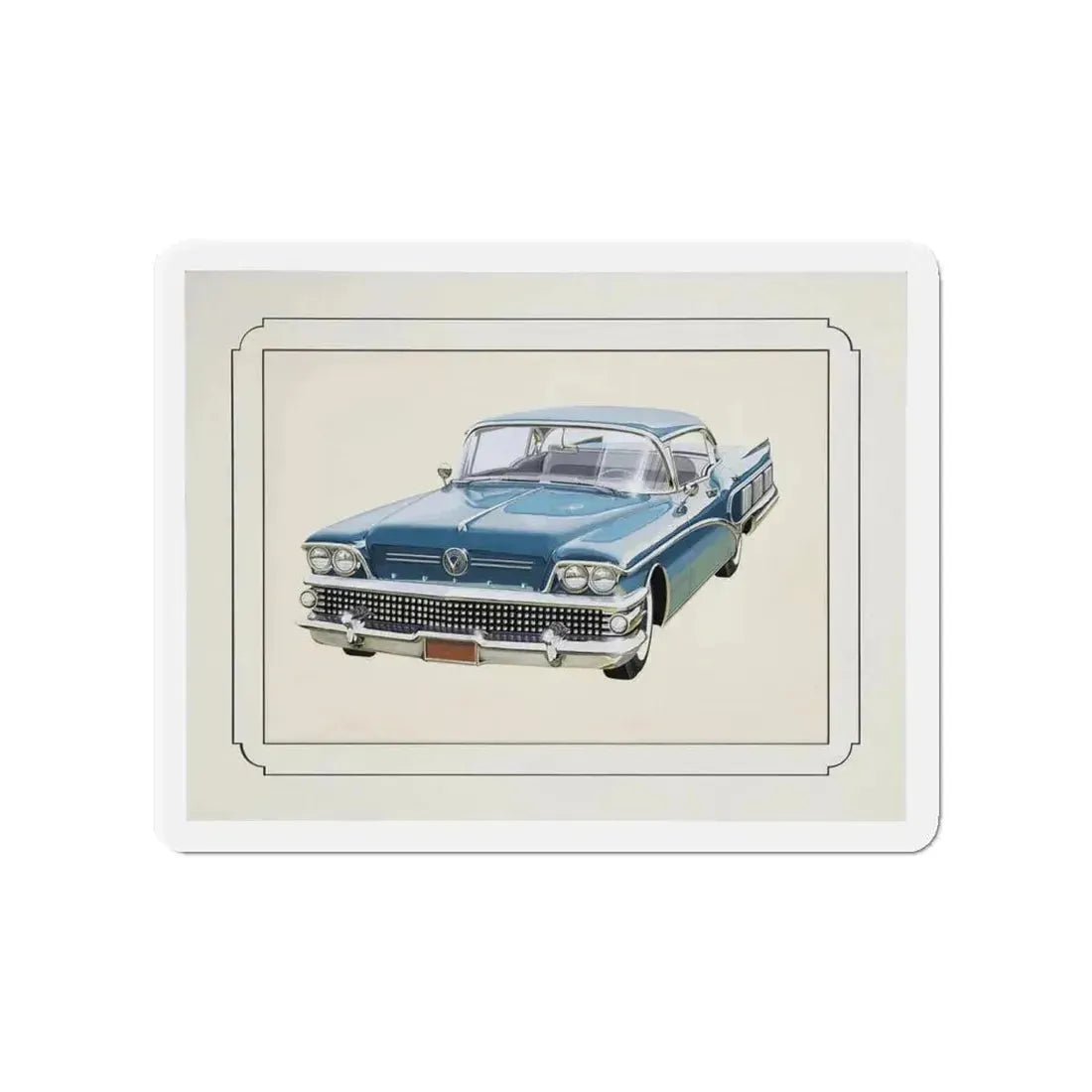 Automobile illustration 1 (Magazine Illustration) Refrigerator Magnet 4 Inch Die-Cut - The Sticker Space